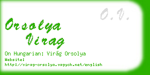 orsolya virag business card